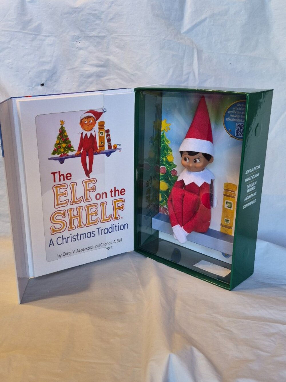 NEW Box Set Tan Brown Boy Elf on the Shelf Doll + Book Box Set